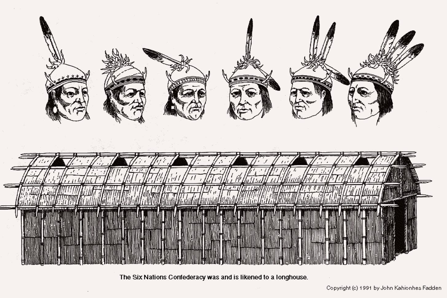 Haudenosaunee by Thanksgiving Address illustrator, John Kahionhes Fadden.