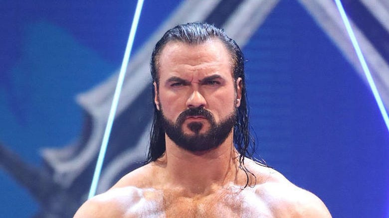 Drew McIntyre during his entrance in WWE