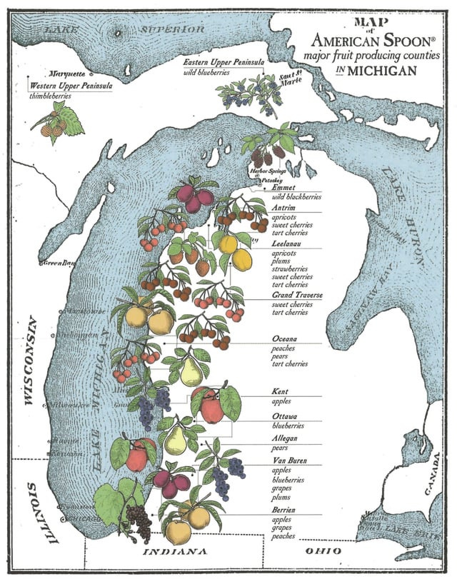 r/MapPorn - Michigan’s Fruit Belt