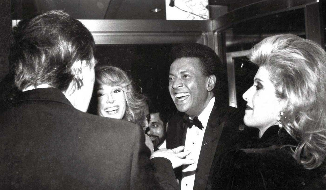 Carroll, Donald and Ivana Trump and John Johnson at an NBC party around 1987. Photo: E. Jean Carroll/Twitter