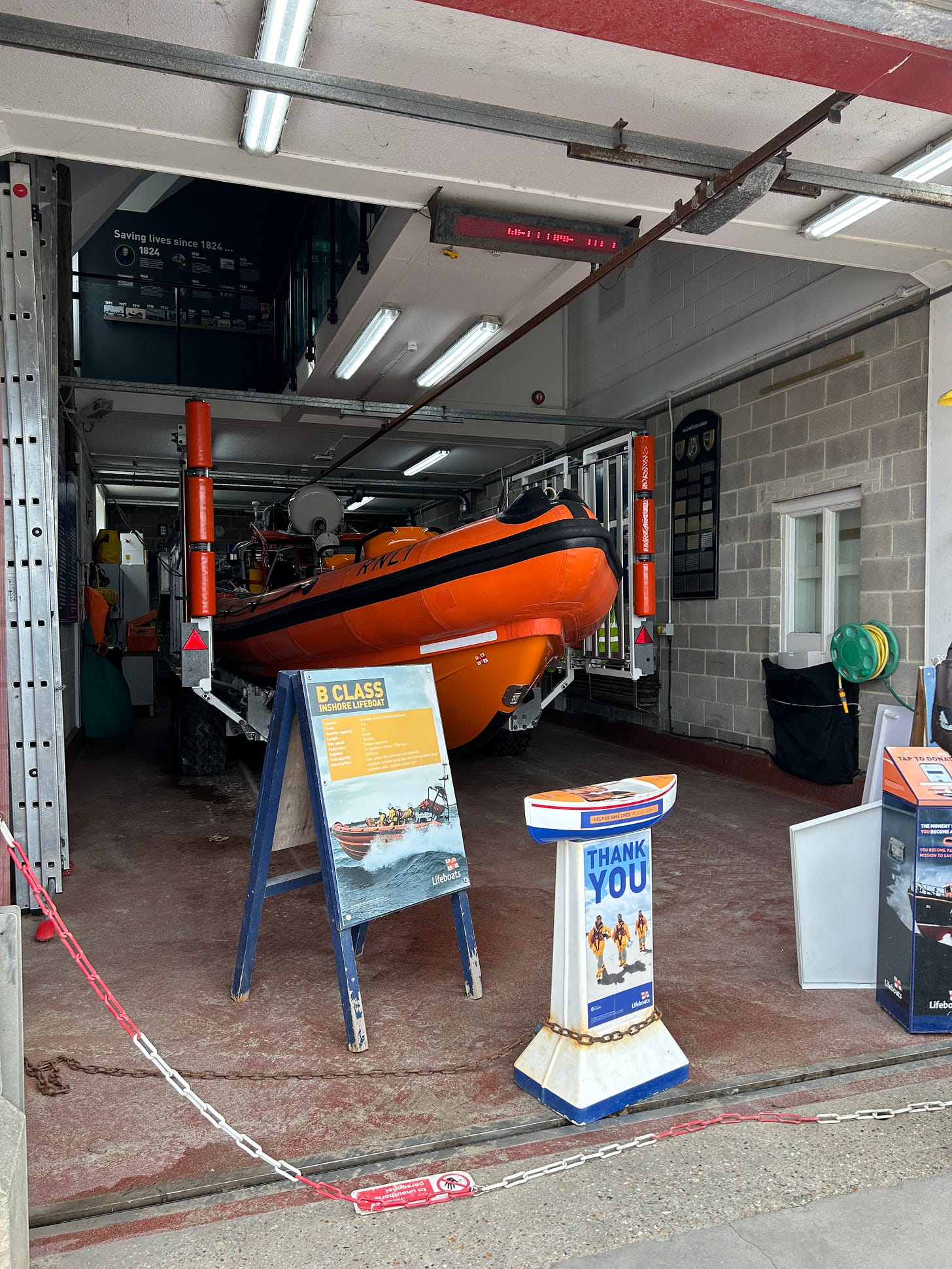 The Lyme Regis Lifeboat in its unit. Image: Roland's Travels