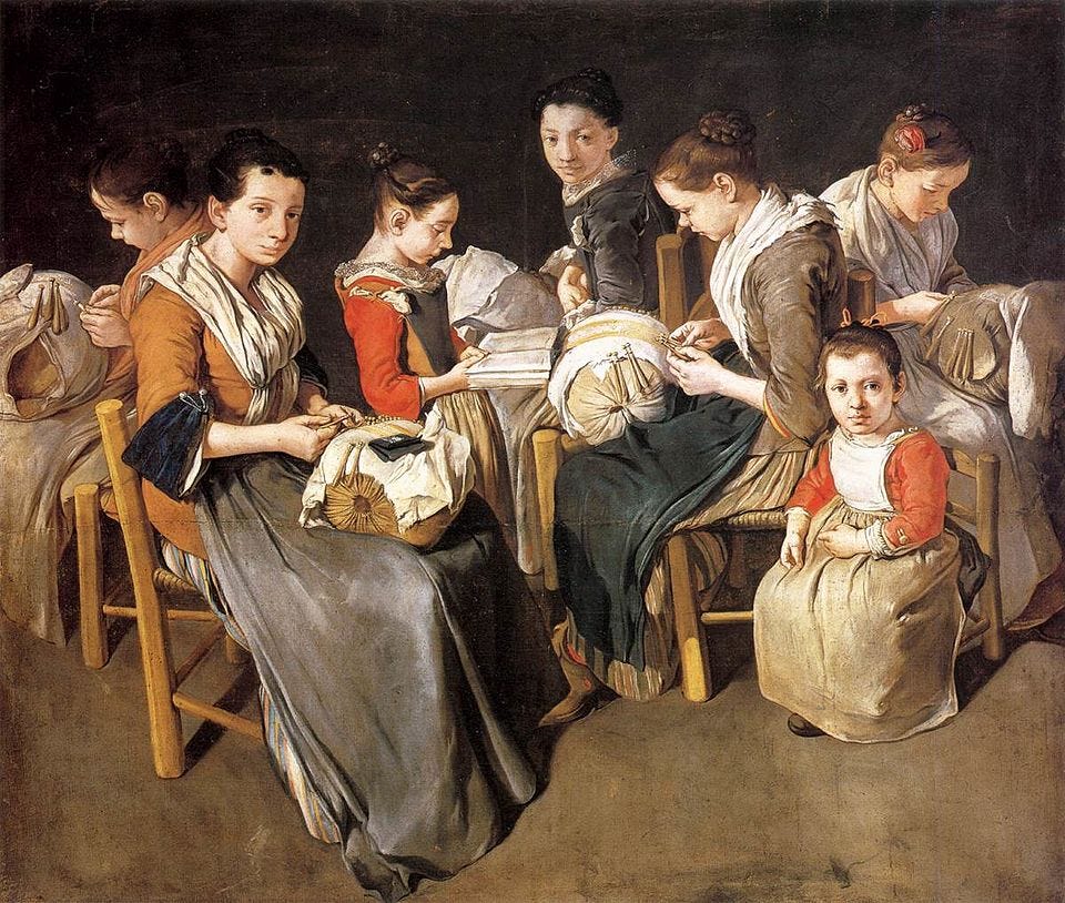 File:Giacomo Ceruti - Women Working on Pillow Lace (The Sewing School) - WGA4672.jpg