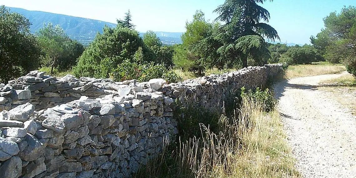 Mur de Peste, a stone wall errected in 1720 to stop the bubonic plague.