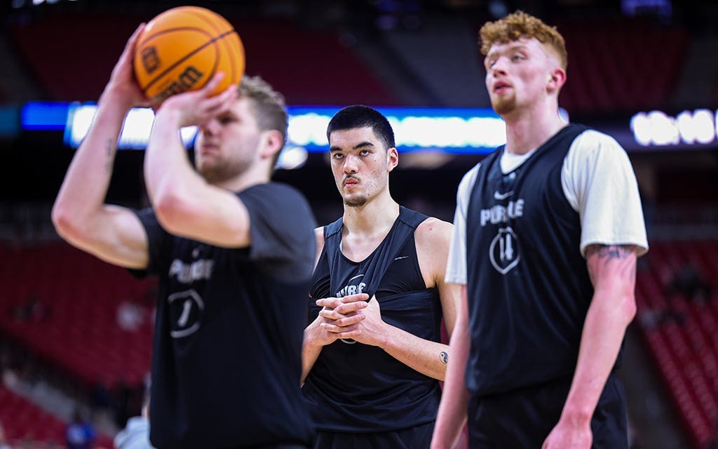 Former Purdue center Zach Edey, a Canadian, missed out on millions in potential NIL earnings due to visa restrictions. (File photo by Bennett Silvyn/Cronkite News)