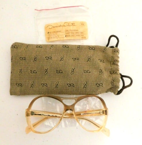 Vintage OSCAR DE LA RENTA VII by AMERICAN OPTICAL Beige Spectra 52/15 NOS - Picture 1 of 7