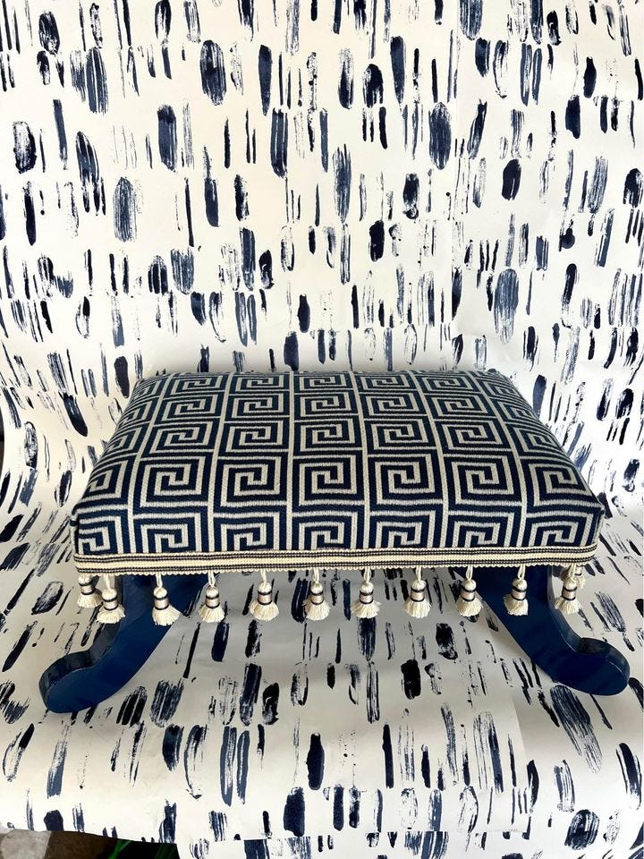 Product photo of Refinished Vintage footstool