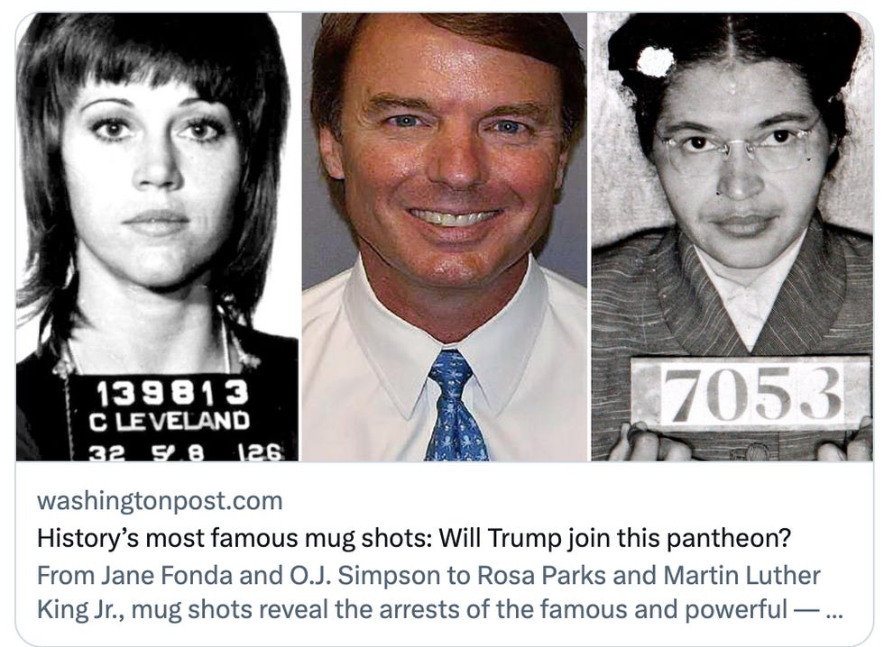 Photo from Washington Post: Jane Fonda, John Edwards and Rosa Damn Parks