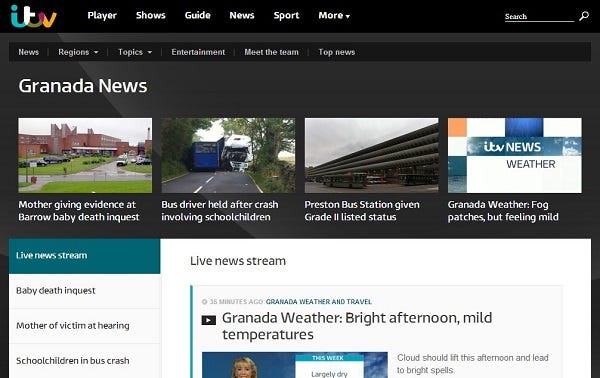 ITV News' "stream of news" approach meant they were quickly onto the Bus Station news ITV News' "stream of news" approach meant they were quickly onto the Bus Station news