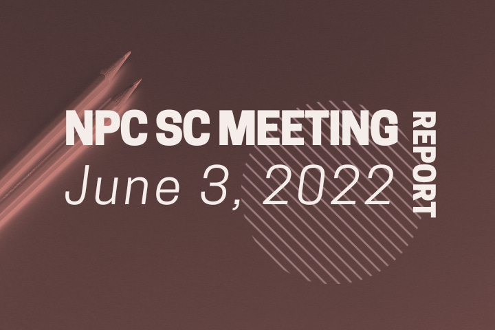 NPC SC Meeting Report, June 3, 2022