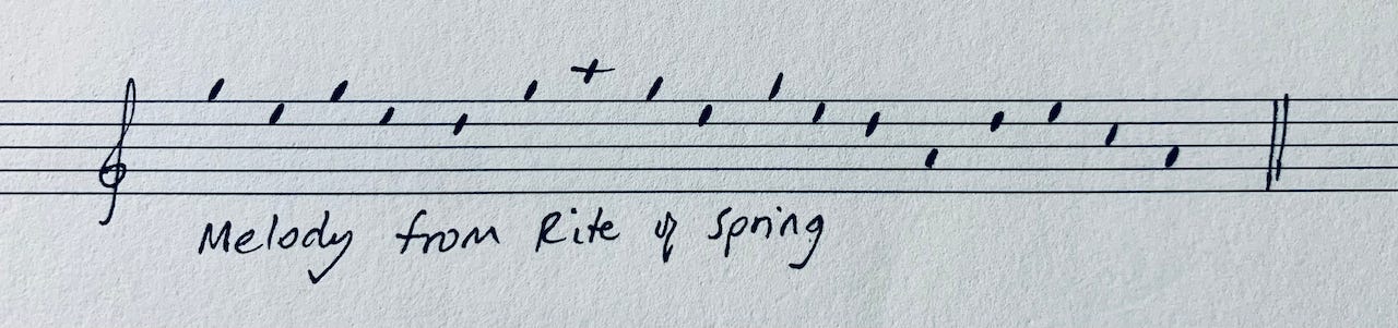 Figure 12. Sing or play these pitches. How do each of the intervals contribute to the overall phrase?