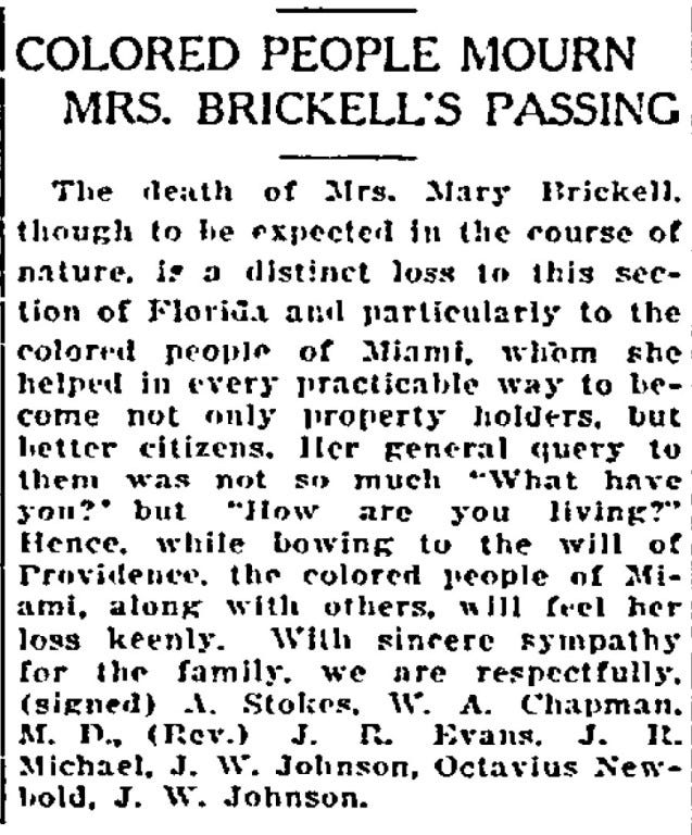 Figure 2: Article in the Miami Herald on January 14, 1922.