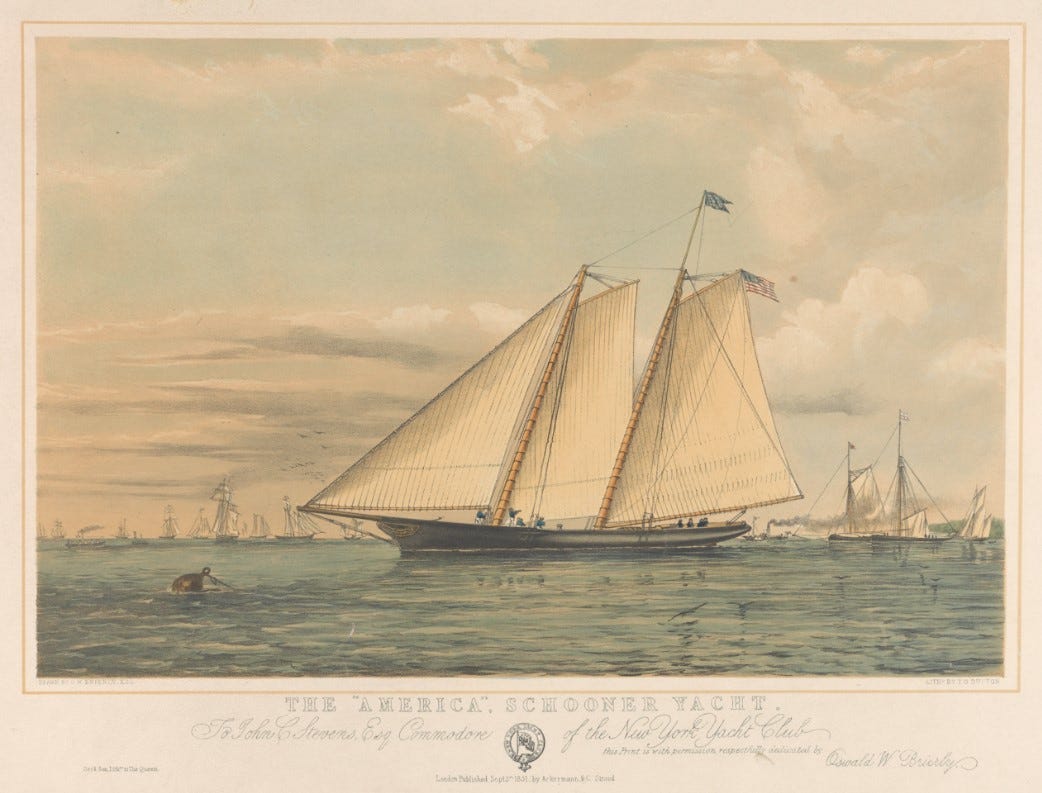 Sketch of the America, schooner yacht.  