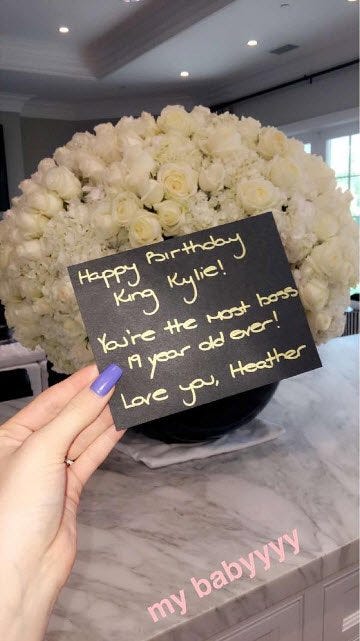 kylie jenner peonies and roses birthday