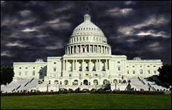 U.S. Capitol With Storm Clouds