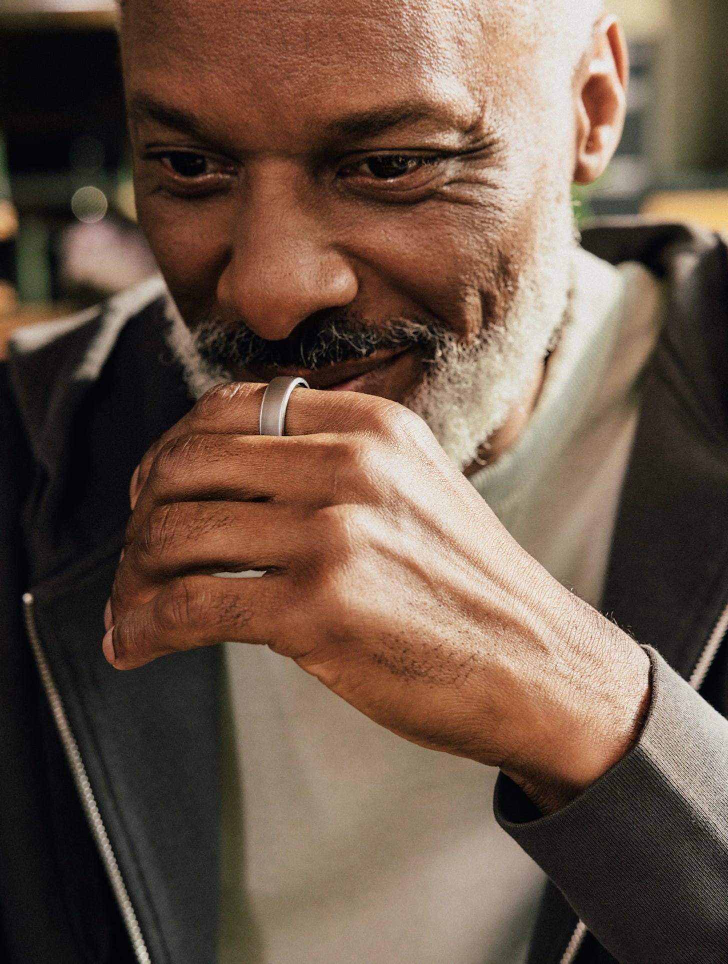 Man wearing Oura ring