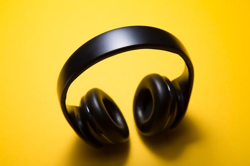 Photo of black headphones