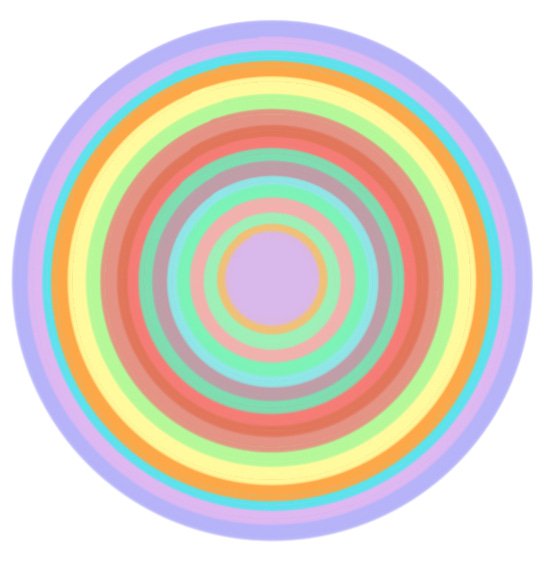 Colored nested circles