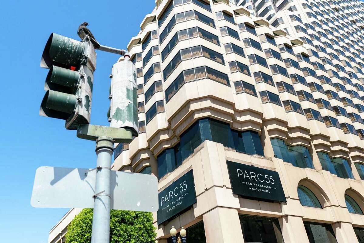 The Parc 55 San Francisco Hotel at 55 Cyril Magnin St. in San Francisco is one of two hotels being given up on by its owner.