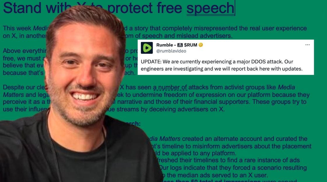 BREAKING: Rumble under 'major DDoS attack' after CEO pledged to join Elon Musk to fight woke censorship