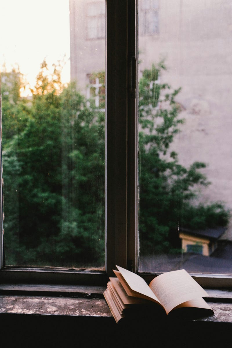 book near a window book near a window