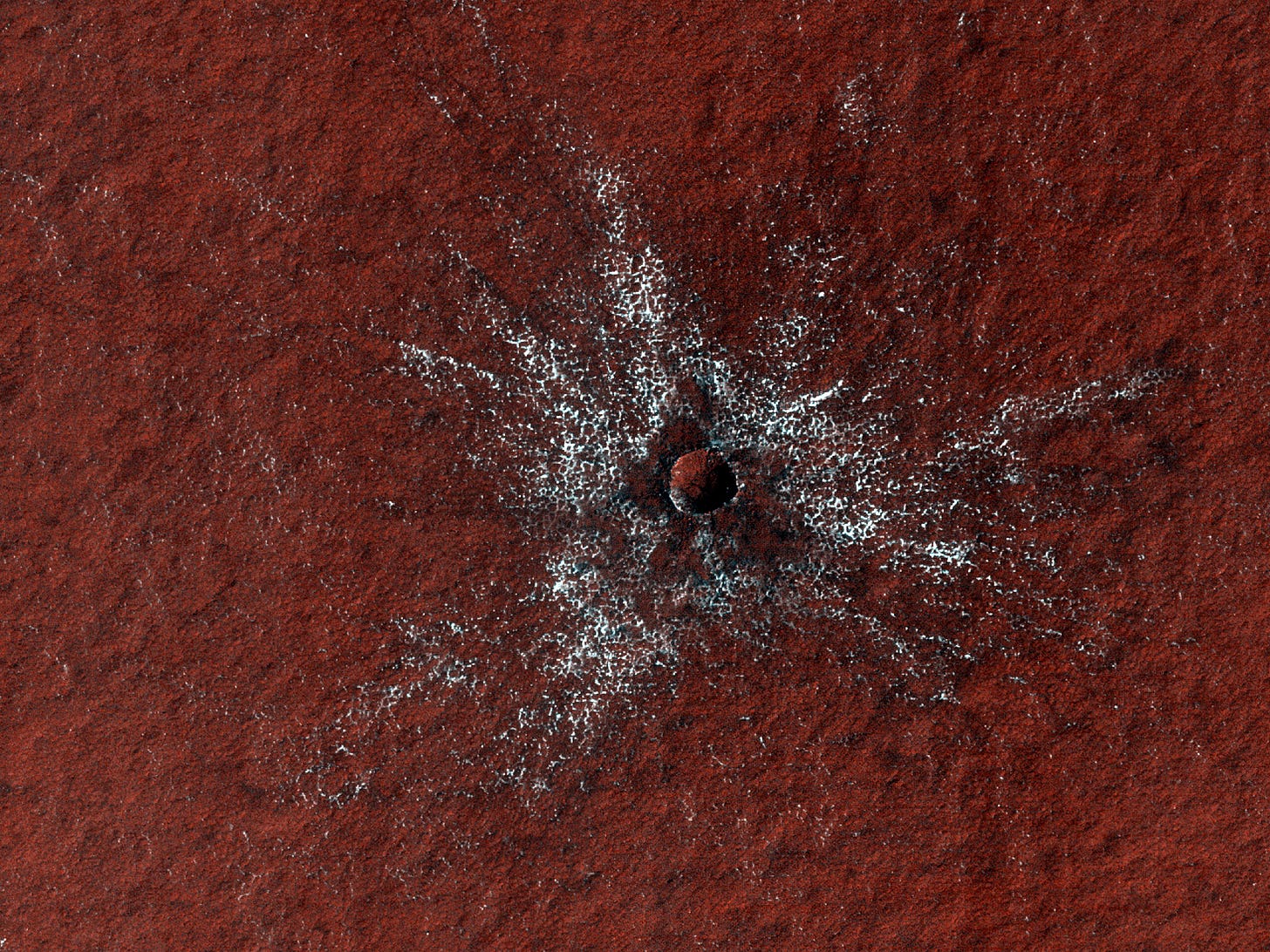 Impact crater on Mars