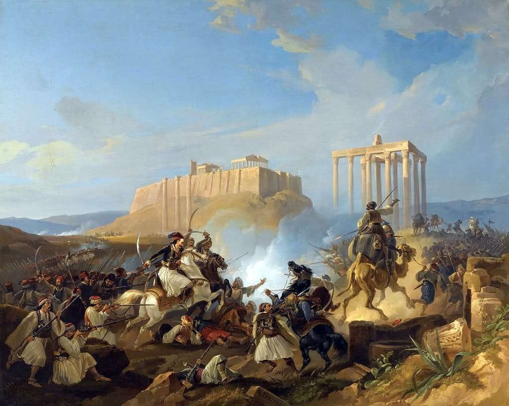 Battle scene from the Greek War of Independence - PICRYL - Public Domain  Media Search Engine Public Domain Search