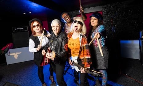 Members of Unglamorous Music,a collective of 11 all-female punk/garage bands. Pictured