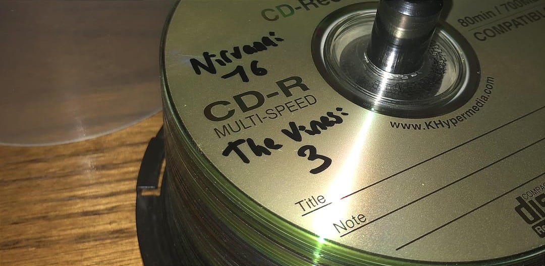 Early 00s] I found my burned cd collection from high school. Combo'd with a  handheld skip-proof cd player for all the grunge, all the time. :  r/nostalgia