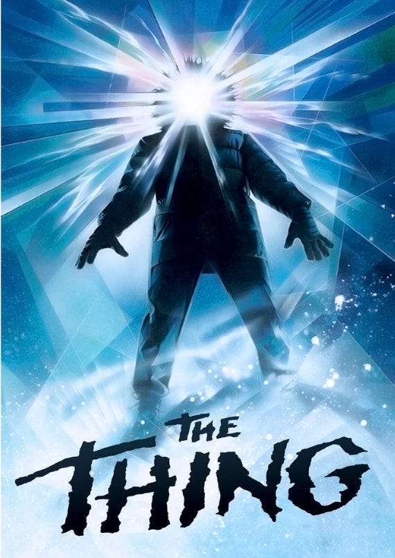 The Thing (1982) Poster American science fiction horror film Decor Art Kurt  Russell Gift