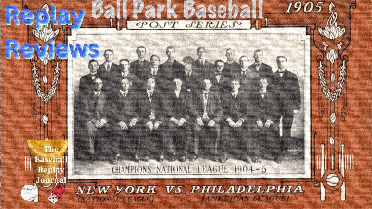 Baseball Replay Journal Ball Park Baseball 1905 Replay