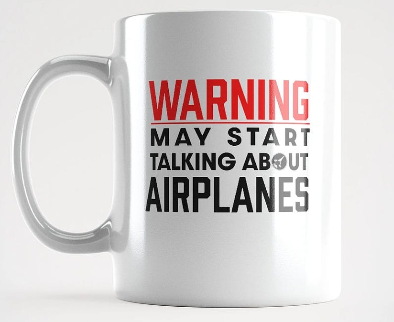 Airplane Warning Mug