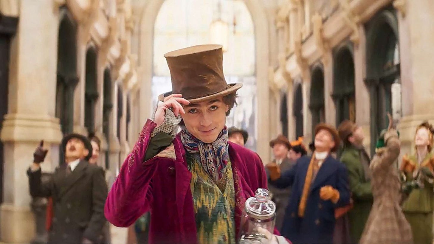 See Timothee Chalamet as Willy Wonka in 1st 'Wonka' trailer - ABC News