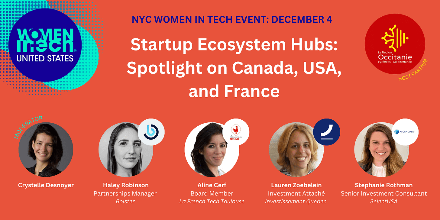 Cover Image for Startup Ecosystem Hubs: Spotlight on Canada, USA, and France - Women In Tech x Occitanie