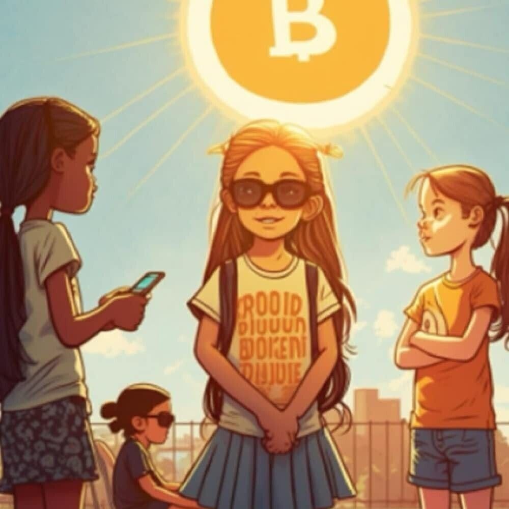 The Year a Girl hears about Bitcoin book for Kids