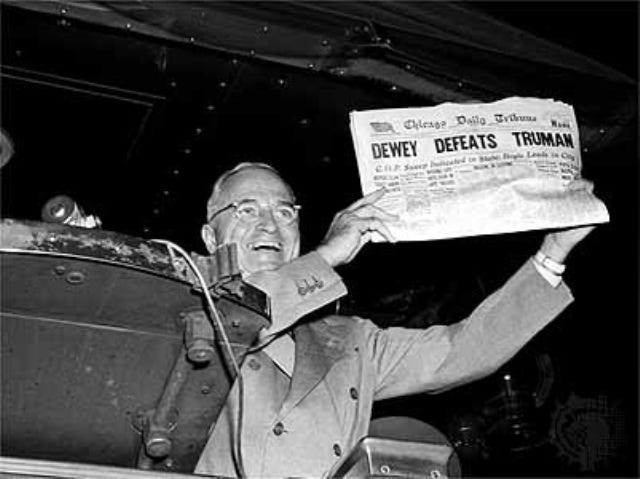 the Cucking Stool: Dewey defeats Truman!