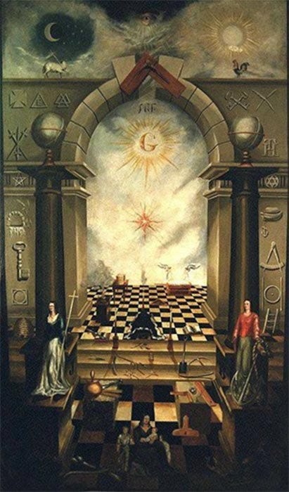 The vault of Royal Arch of Freemasonry in which the Lost Word might be found, the secrets of man lay hidden, pertaining to an essential, yet hidden, spiritual aspect to his nature. (Public Domain).