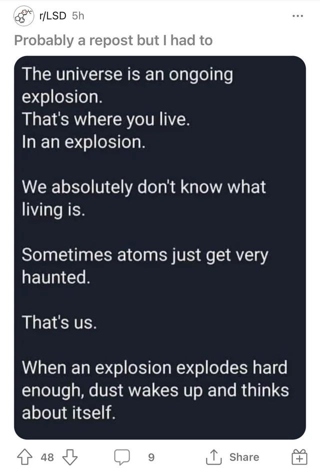 meme from Reddit about haunted atoms