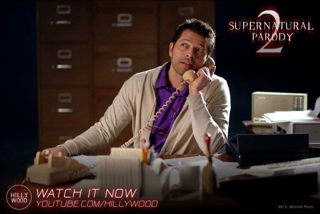 misha collins supernatural parody 2 cameo