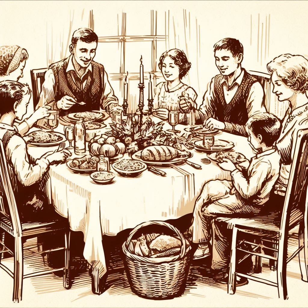Family Feast. Image by Bing