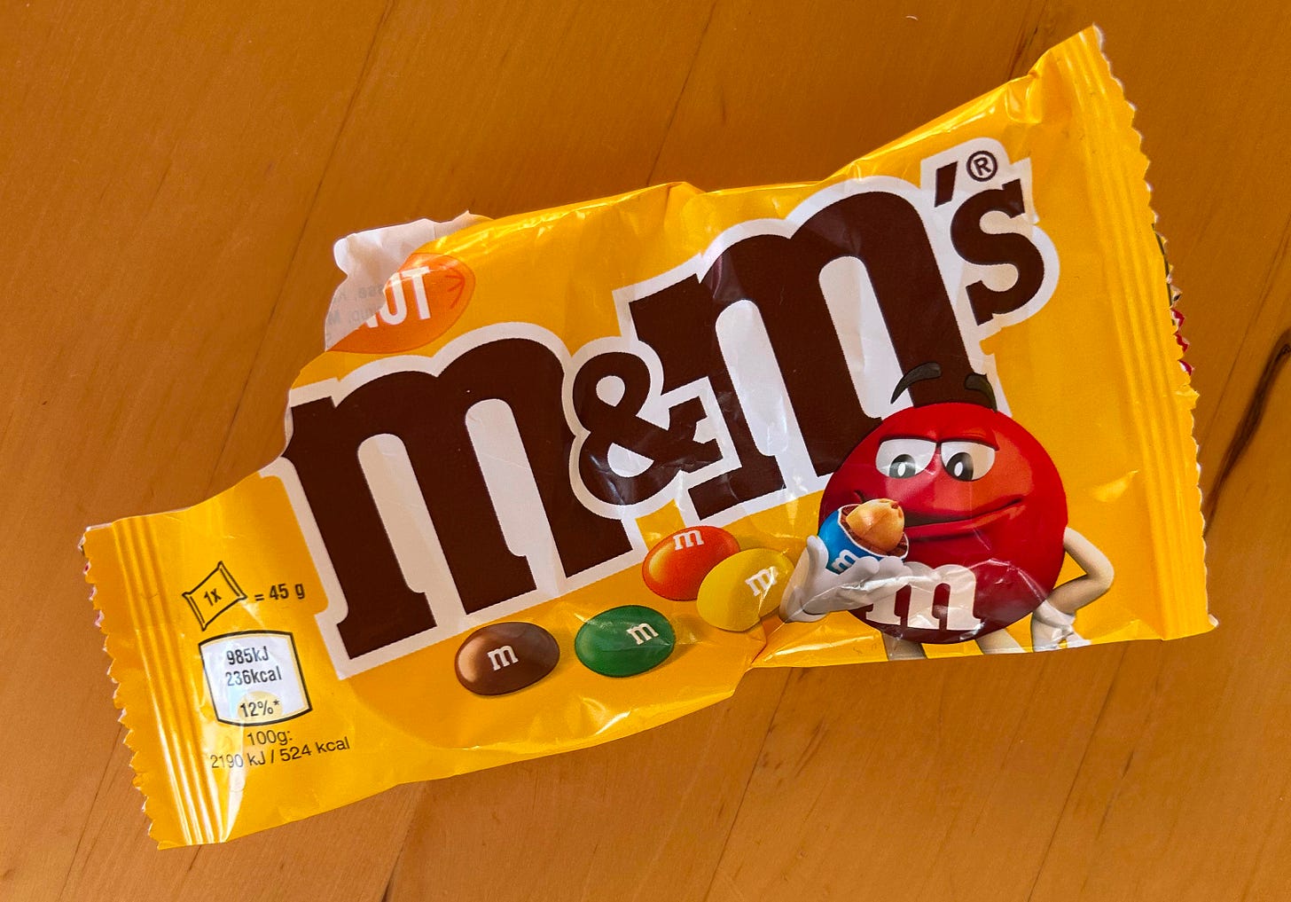 Eating m&m’s first thing in the morning