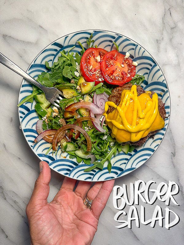 Tracy Benjamin from Shutterbean shares are favorite Burger Salads on her blog! All gluten- free options!