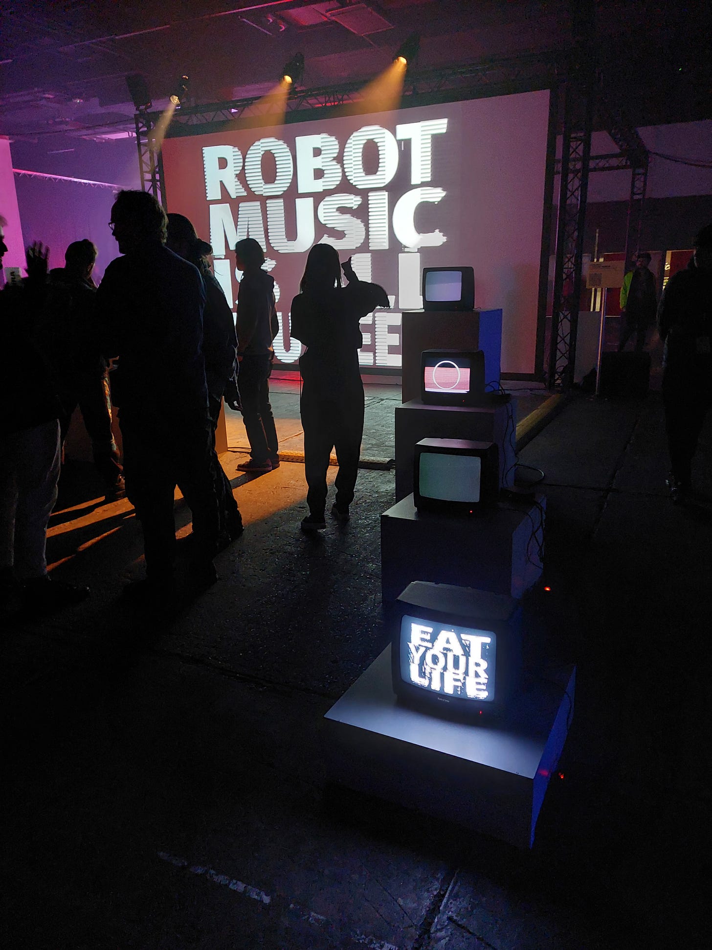 An exhibition of robot music at Mira 2023.