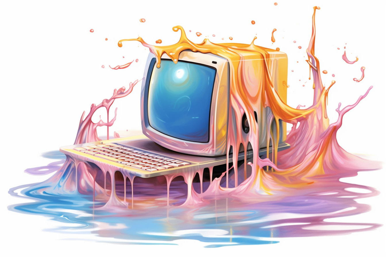 Image of melting computer