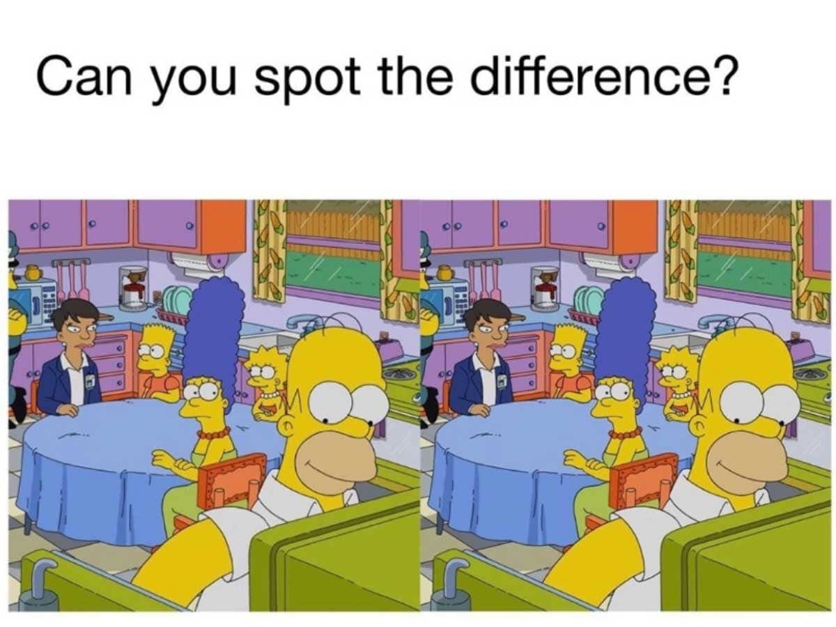 Can You Spot the Difference? It's The Simpsons This Time - News18