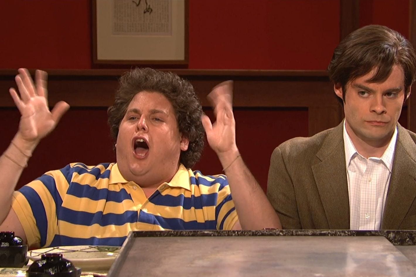 Watch Jonah Hill Talk About Creating His 6-Year-Old SNL Character With Seth  Meyers