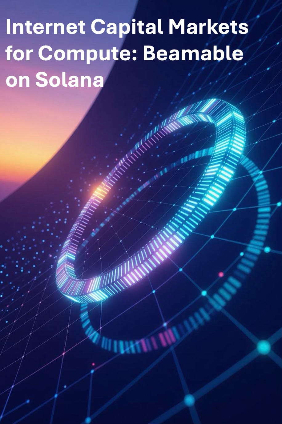 Solana에서의 Compute Capital Markets를 설명하는 Beamable Network 그래픽