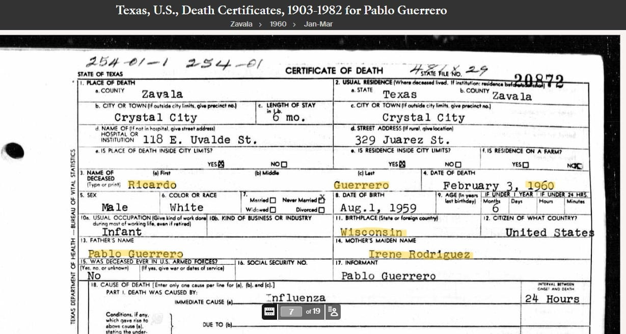 r/TheDahmerCase - Richard Guerrero's Death Certificate