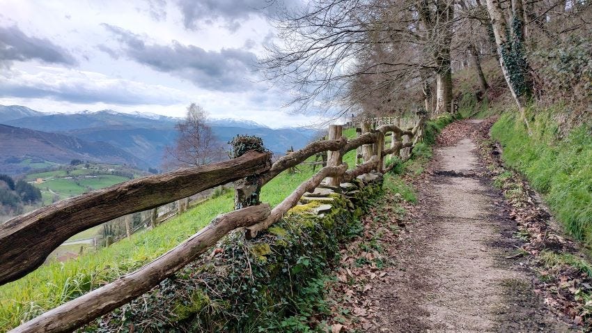 Camino de Santiago Primitivo saliendo de Tineo
