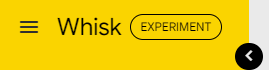 Hamburger menu in Whisk