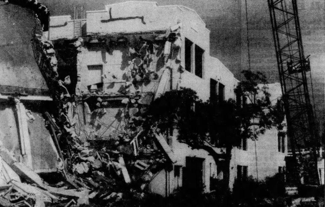 Figure 8: Demolition of Original Booker T Washington School on November 12, 1989